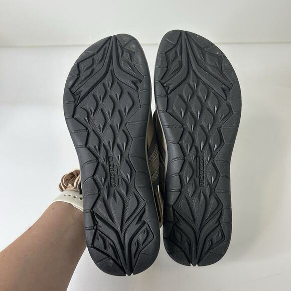 Merrell Siren 2 Womens 10 Taupe Suede Nylon Flip Flops Thong Sandals - Picture 8 of 8